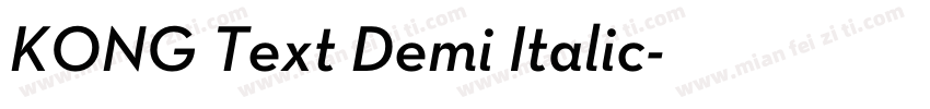 KONG Text Demi Italic字体转换